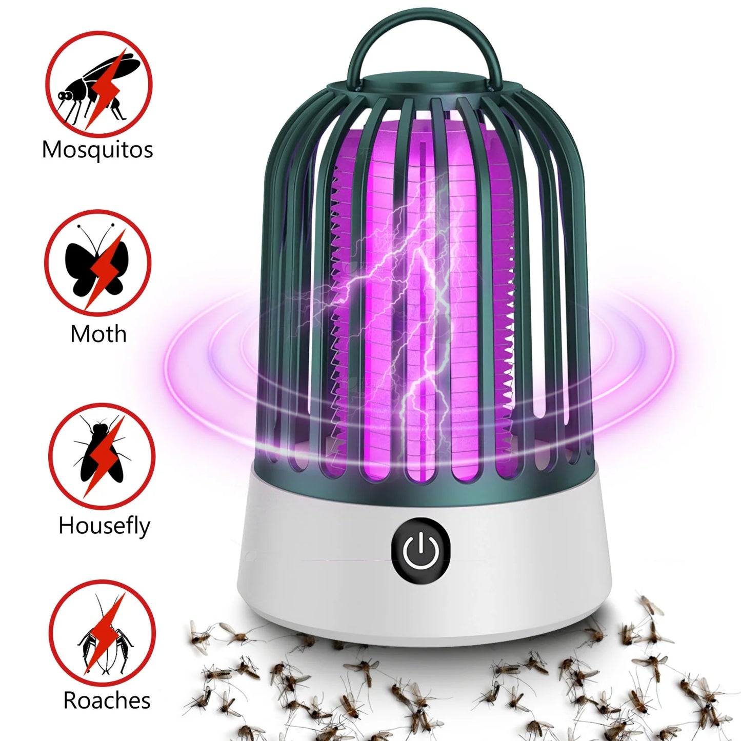 ¡Atrapa Mosquitos y Disfruta de tu tranquilidad! Lámpara UV Repelente de Insectos Eficaz y Estilizada